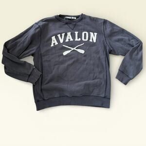 Avalon Vintage Crewneck Varsity Style Sz Medium Unisex Pullover Rowing Nautical